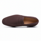 Brown Suede Penny Loafers for Men - Classic Slip-On Design for Casual and Formal Wear