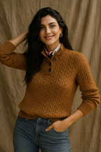 Cashmere Button-Up Sweater for Women - Soft, Lightweight Knitwear for Casual and Formal Wear