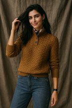 Cashmere Button-Up Sweater for Women - Soft, Lightweight Knitwear for Casual and Formal Wear