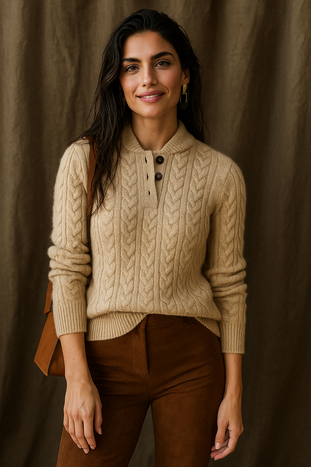 Cashmere Button-Up Sweater for Women - Soft, Lightweight Knitwear for Casual and Formal Wear