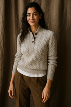 Cashmere Button-Up Sweater for Women - Soft, Lightweight Knitwear for Casual and Formal Wear