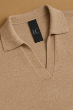 Cotton Knit Polo Shirt for Men - Casual Short Sleeve Top for Everyday Wear