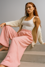 Cotton Lounge Trousers for Women - Comfortable Relaxed Fit Pants for Home and Casual Wear