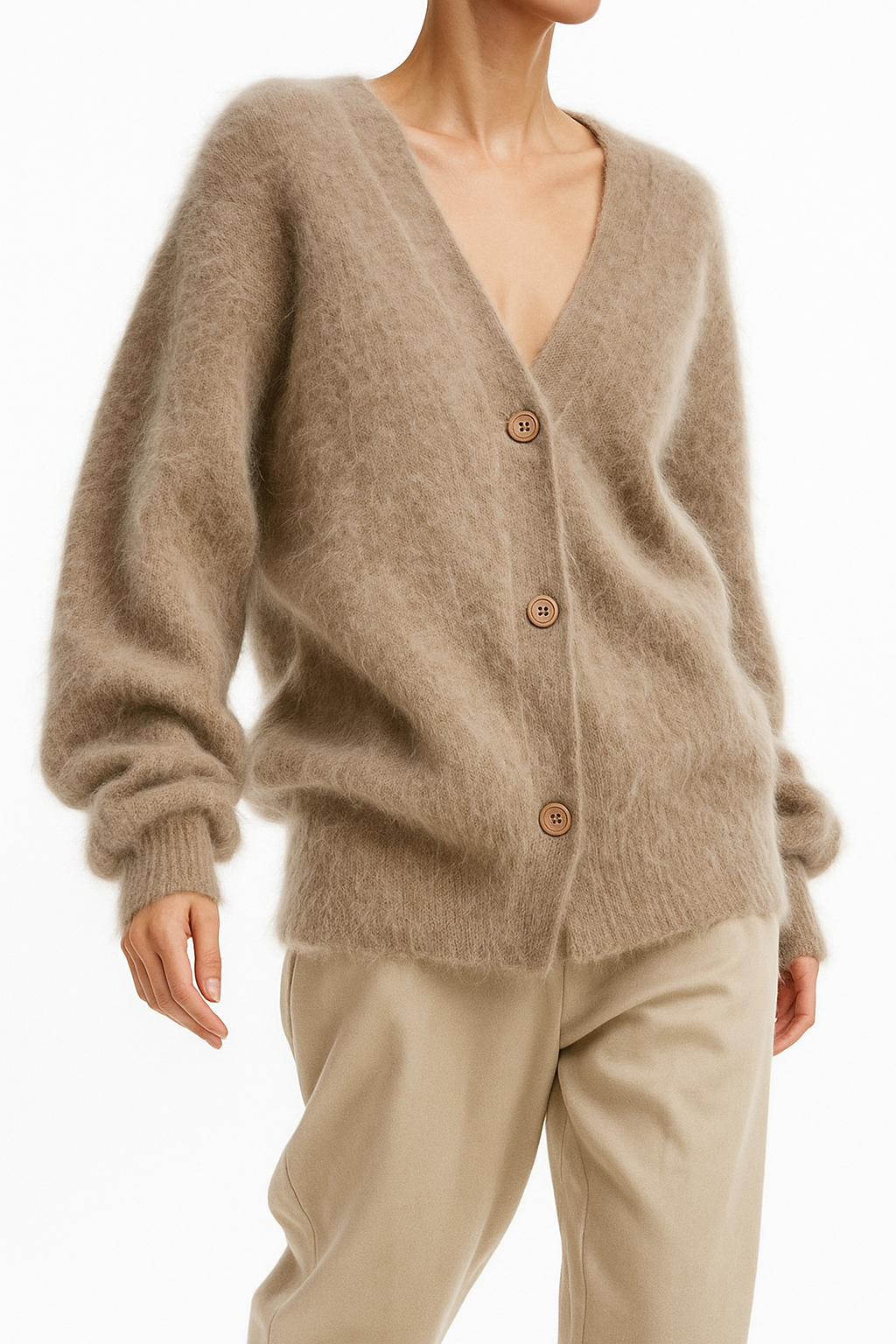 Hässleholm Knit Cardigan - Soft Cotton Blend, Casual Open Front Design for Everyday Wear