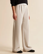 High Waist Pleated Leg Trousers | Tailored Fit | Women's Dress Pants for Office or Casual Wear