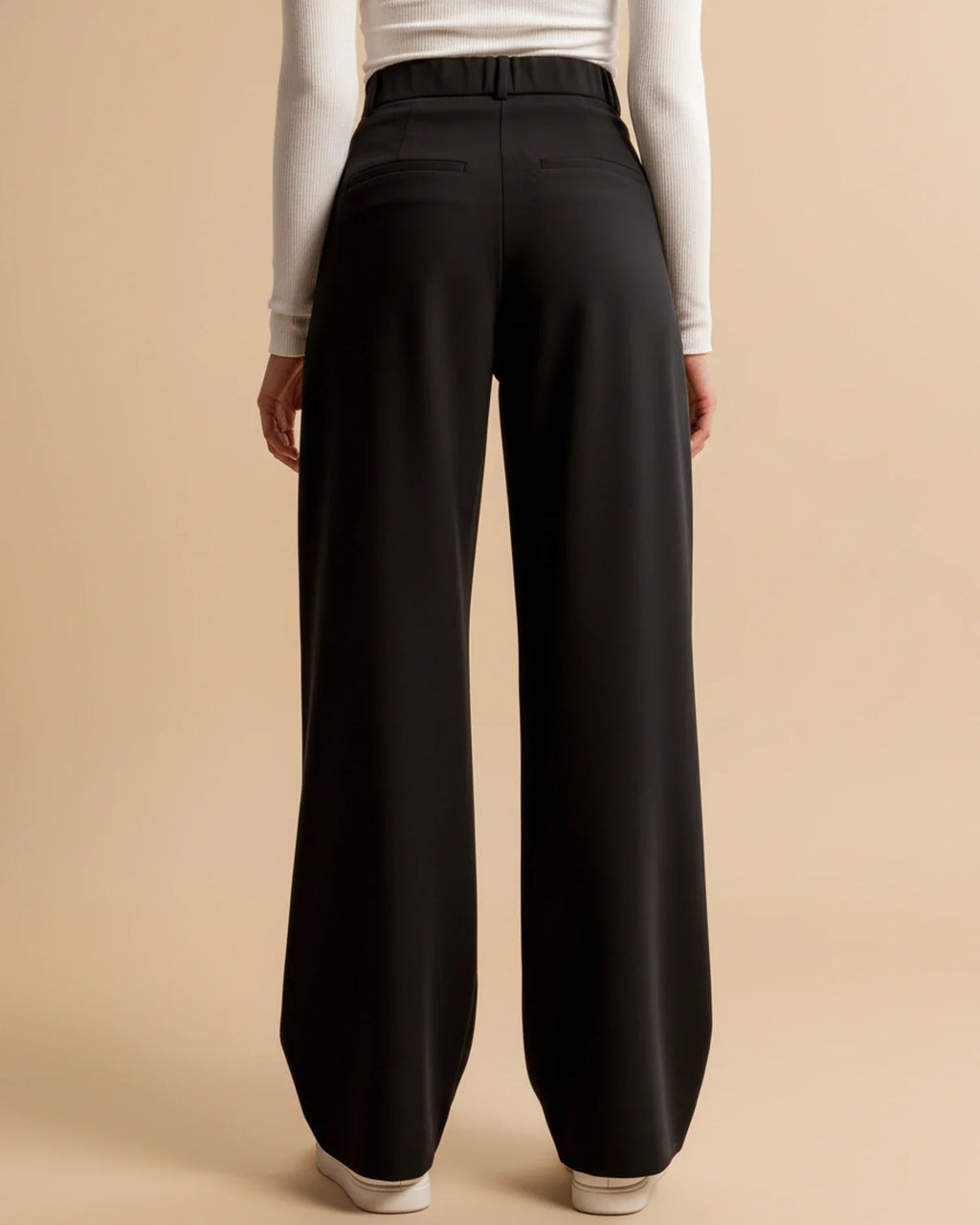 High Waist Pleated Leg Trousers | Tailored Fit | Women's Dress Pants for Office or Casual Wear