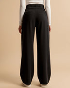 High Waist Pleated Leg Trousers | Tailored Fit | Women's Dress Pants for Office or Casual Wear