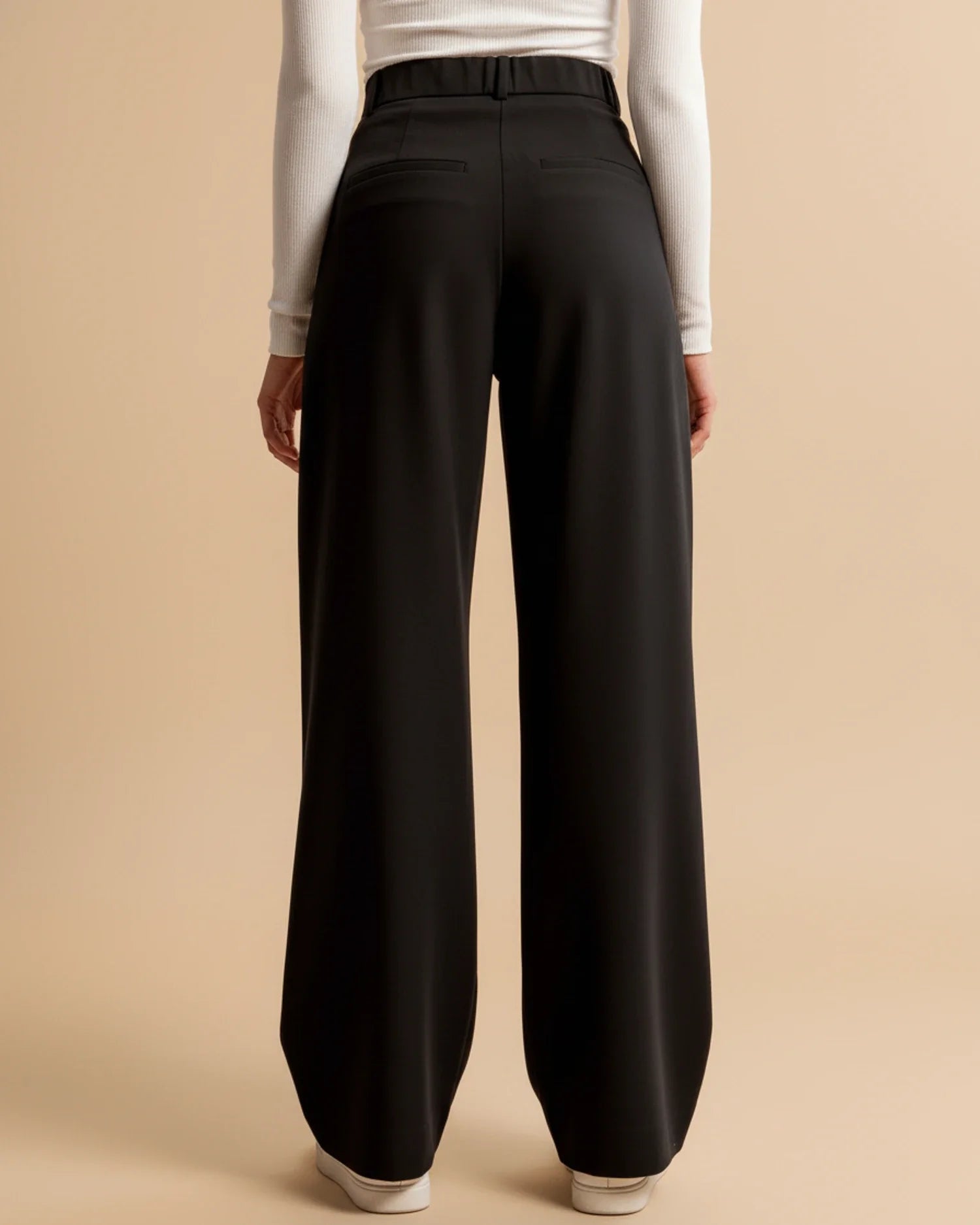 High Waist Pleated Leg Trousers | Tailored Fit | Women's Dress Pants for Office or Casual Wear