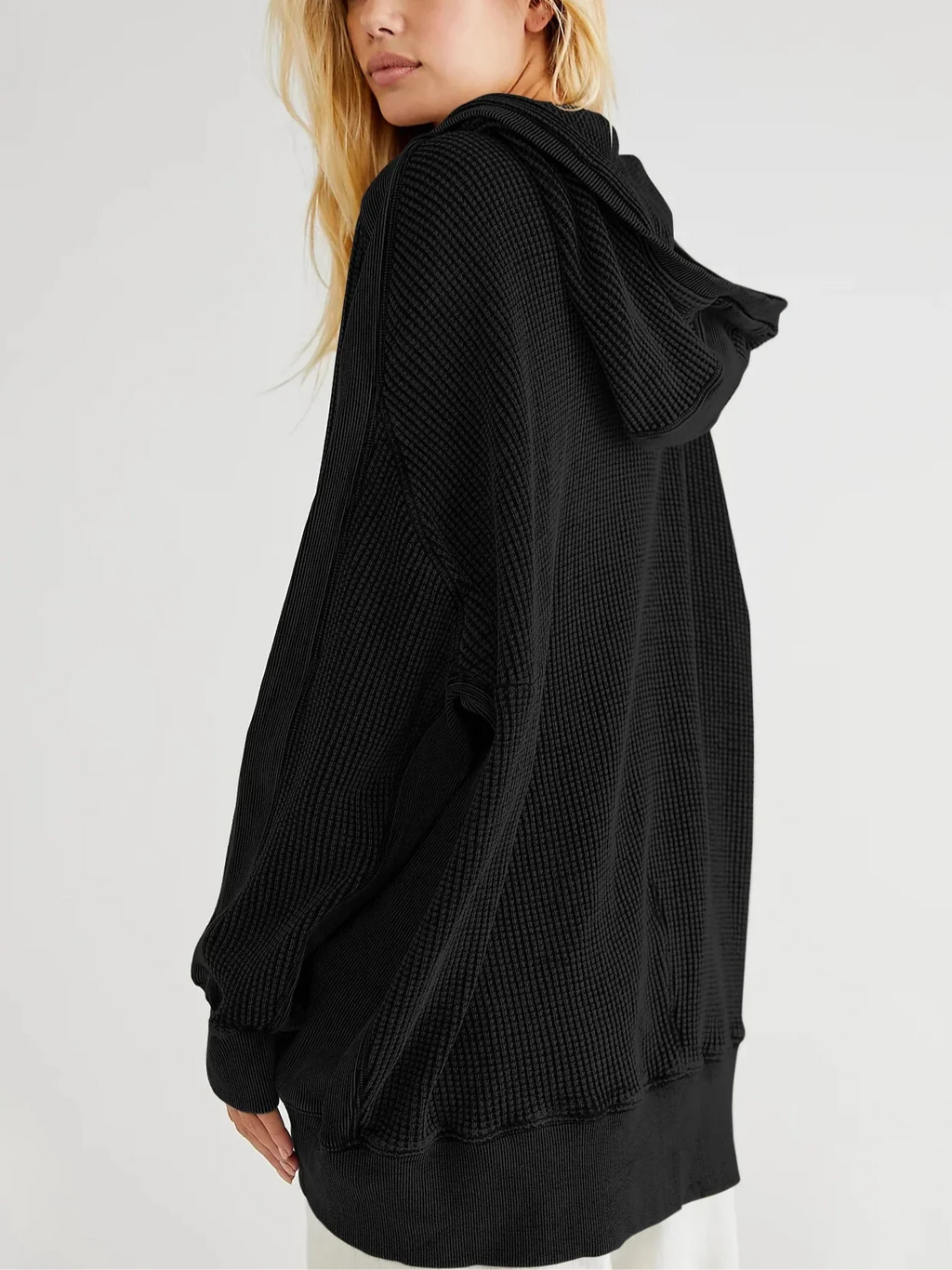 Knit Hoodie for Men and Women - Soft Cotton Blend, Casual Pullover, Perfect for Everyday Wear and Layering