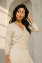 Lace Cardigan for Women - Lightweight Open Front Design - Perfect for Layering in Spring and Summer