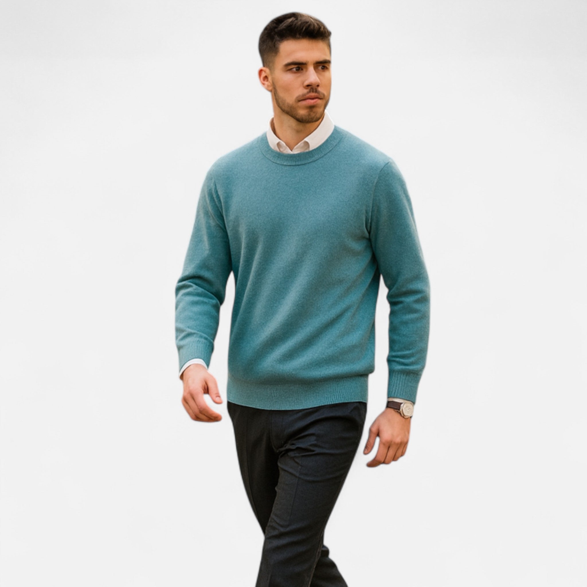 Men's Cashmere Heritage Knit Sweater | Classic Style for Casual or Formal Wear | Soft and Warm Knitwear