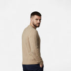 Men's Cotton Blend Round Neck Sweater - Timeless Style for Casual Wear