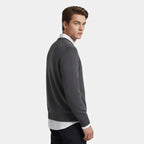 Men's Crew Neck Knit Sweater - Soft Cotton Blend - Casual Wear