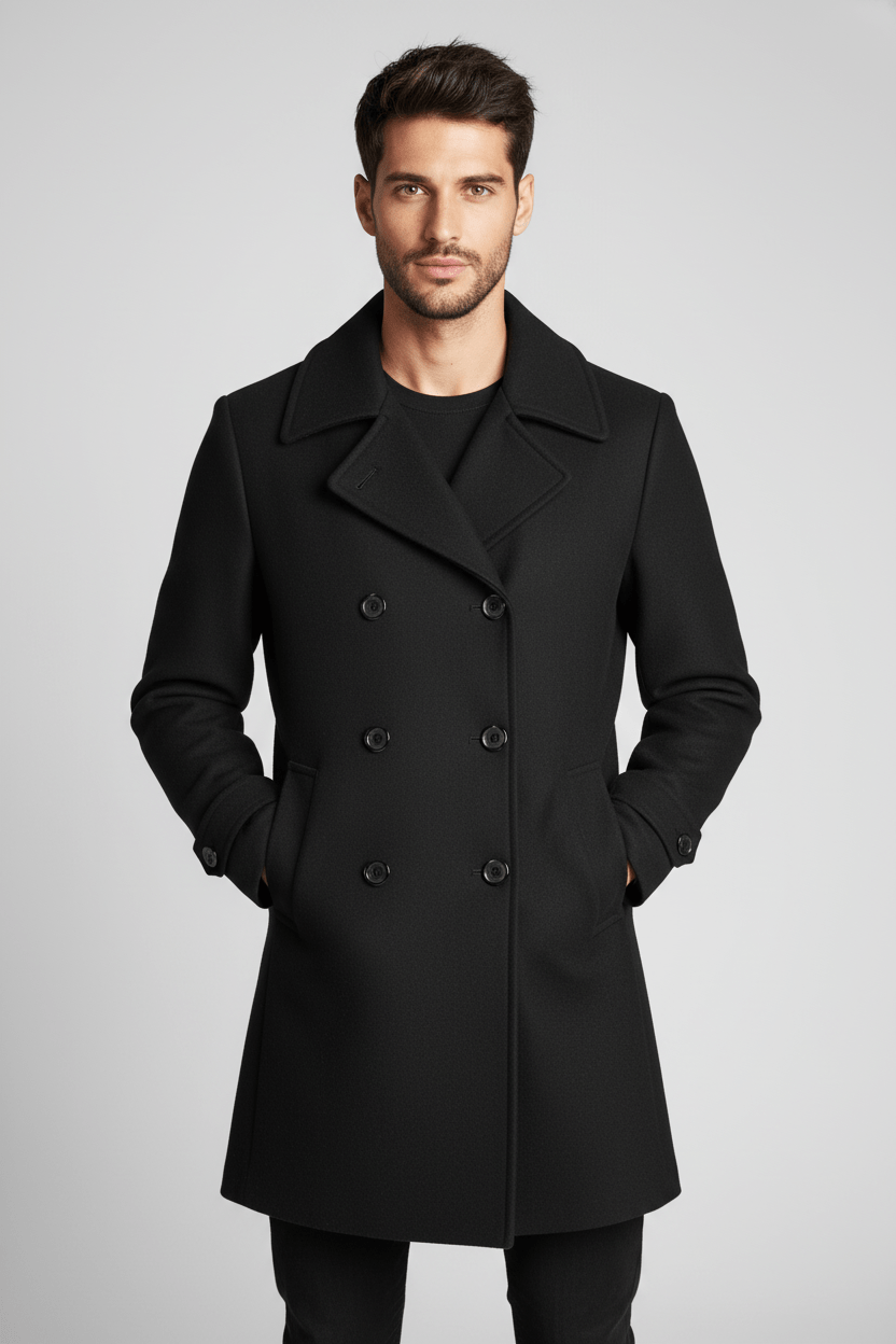 Men's Double Button Lapel Jacket - Casual Elegance Design for Smart-Casual Events - Versatile and Stylish Outerwear