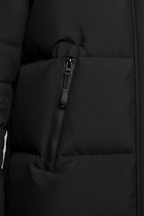 Men's Insulated Long Hooded Jacket - Water-Resistant Outerwear for Cold Weather and Casual Wear