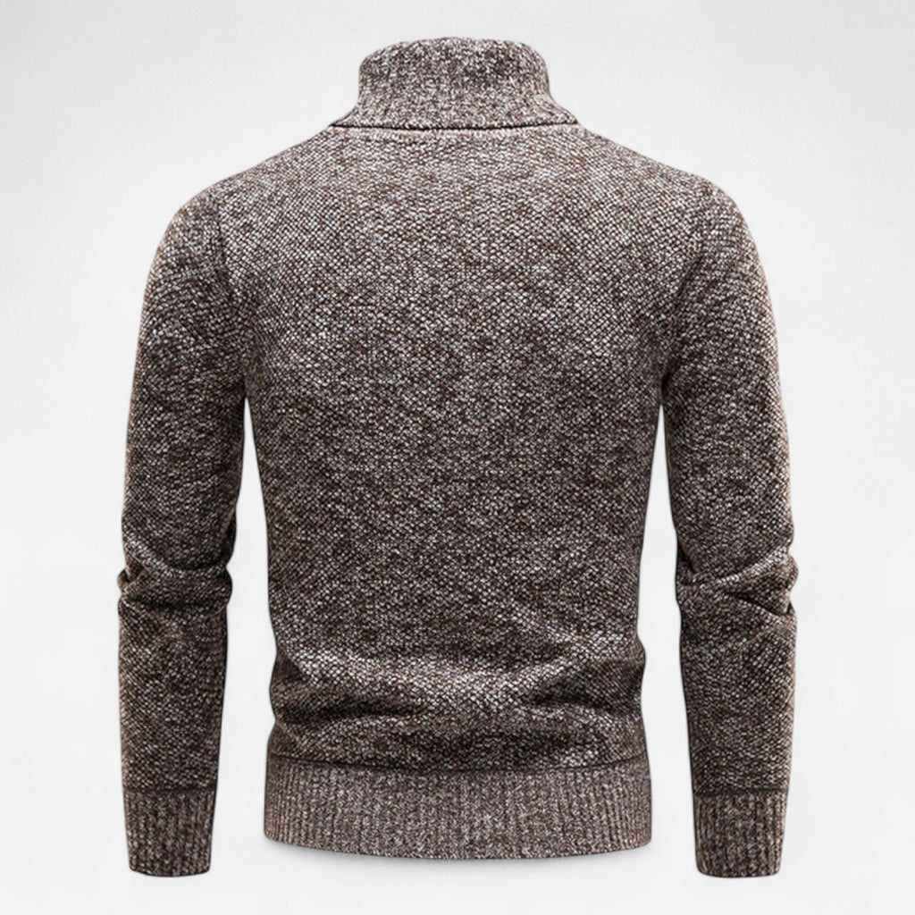 Men's Knitted Turtleneck Sweater | Thick Winter Warmth | Cozy Knit Design for Cold Weather Wear