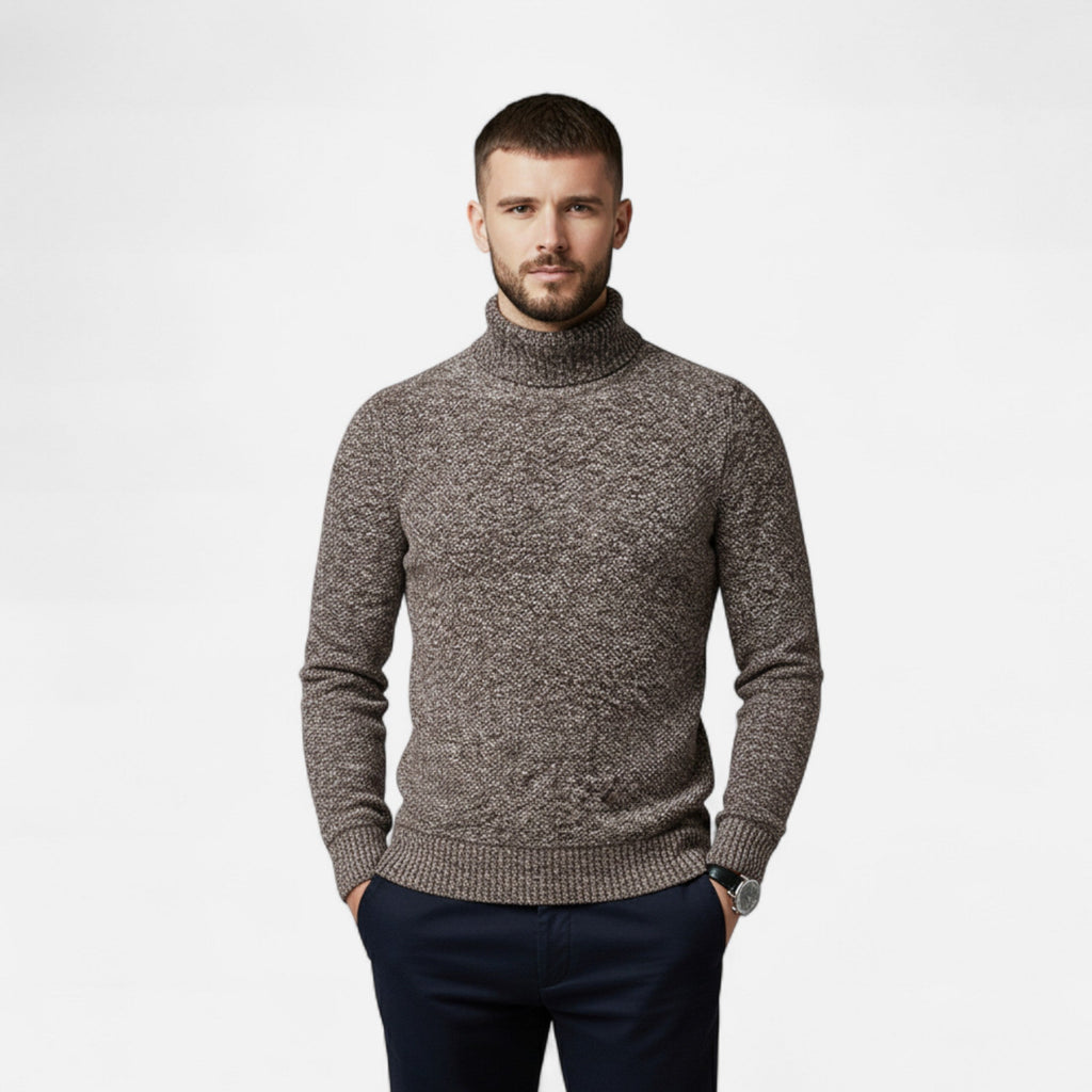 Men's Knitted Turtleneck Sweater | Thick Winter Warmth | Cozy Knit Design for Cold Weather Wear