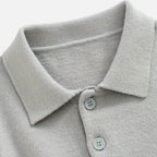 Men's Loose-Fit Button-Up Polo Sweater | Soft Knit Fabric | Casual Wear for Everyday Comfort