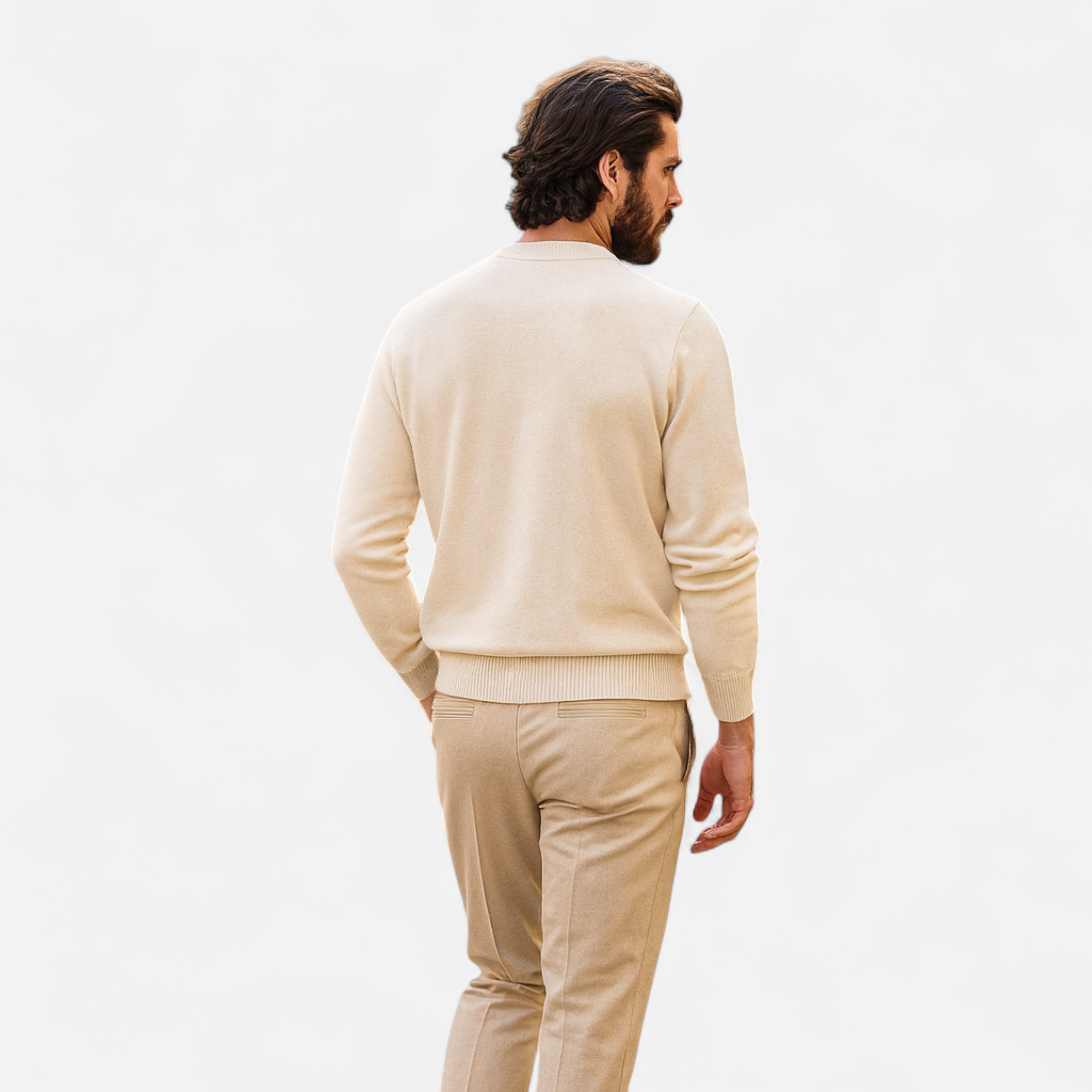 Men's Loose-Fit Cashmere Wool Jumper | Comfortable Knitwear for Casual Wear