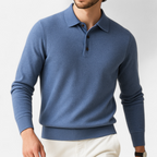 Men's Merino Wool Polo Sweater | Classic Fit | Lightweight Knit for Casual Wear