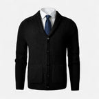 Men's Premium Wool Cardigan - Classic Slim Fit Button-Up for Casual or Formal Wear