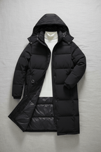 Men's Quilted Hooded Puffer Coat - Warm Insulation, Relaxed Fit for Casual Wear, Ideal for Cold Weather