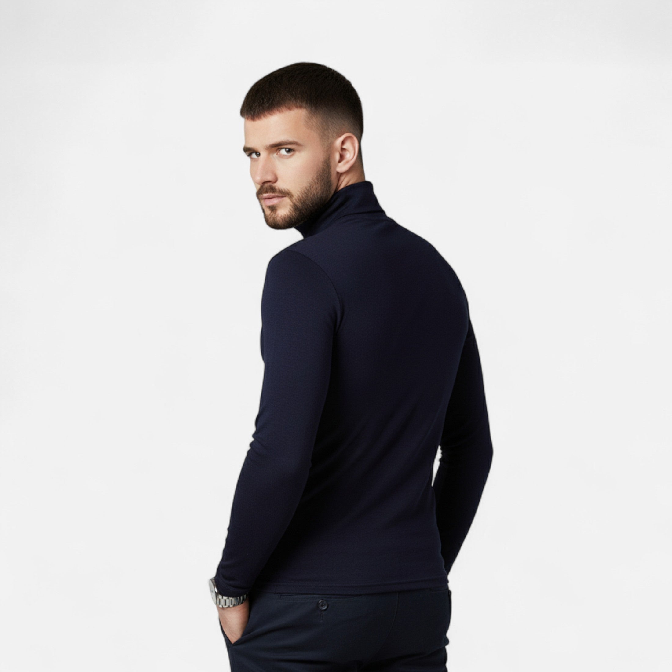 Men's Slim Fit Turtleneck Sweater | Stretch Fabric | Autumn Winter Style | Casual Wear