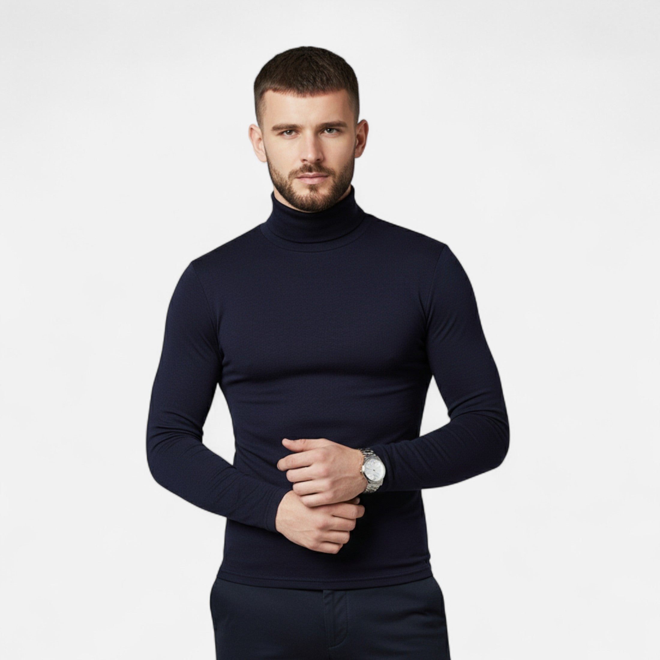 Men's Slim Fit Turtleneck Sweater | Stretch Fabric | Autumn Winter Style | Casual Wear