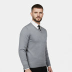 Men’s V-Neck Knit Sweater | Warm Wool Blend | Casual Autumn/Winter Wear