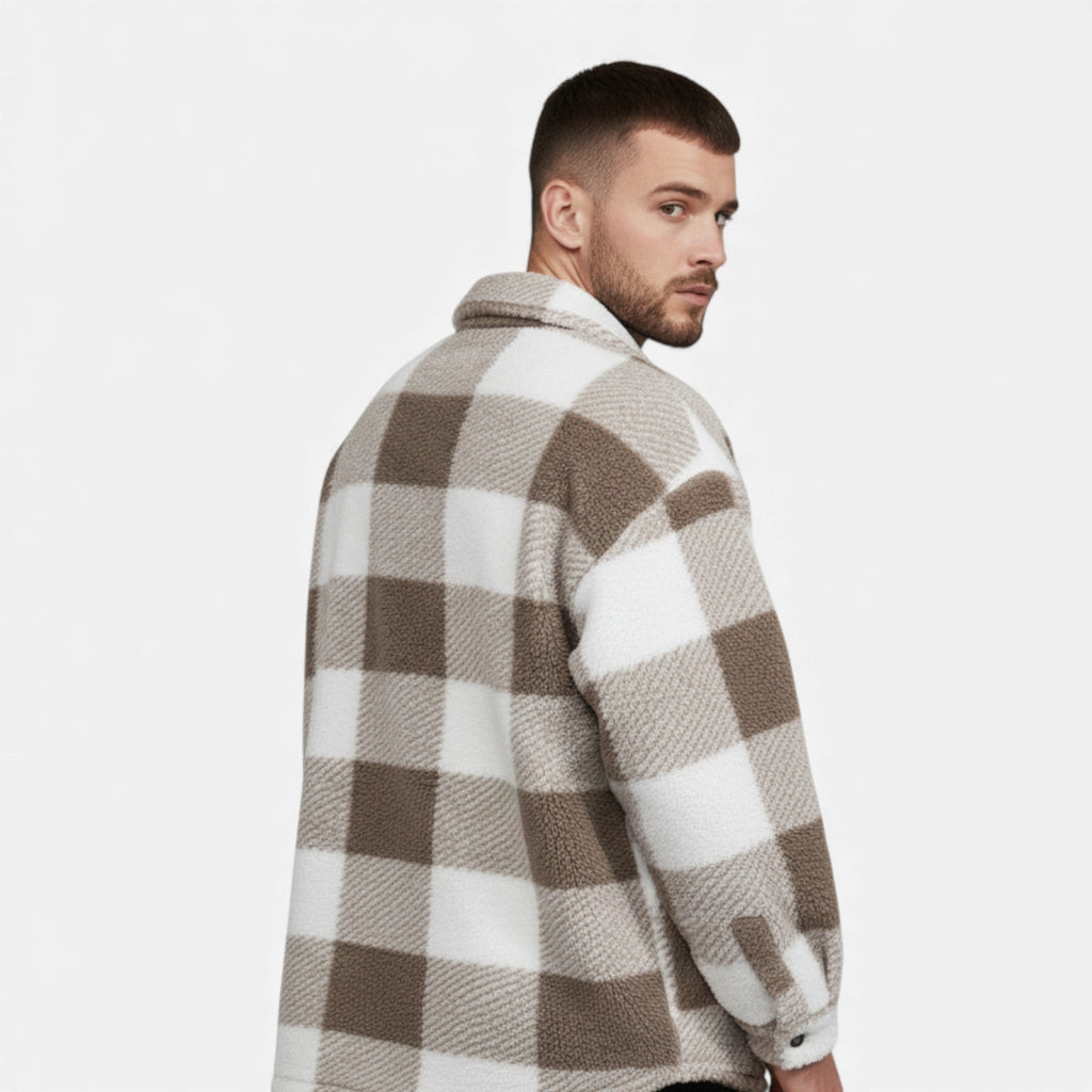 Men's Velvet Plush Rabbit Fur Jacket | Luxurious Soft Fabric | Stylish Outerwear for Cold Weather