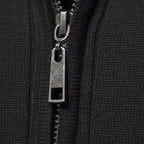Men's Warm Knit Sweater with Zipper - Minimalist Design for Casual Wear