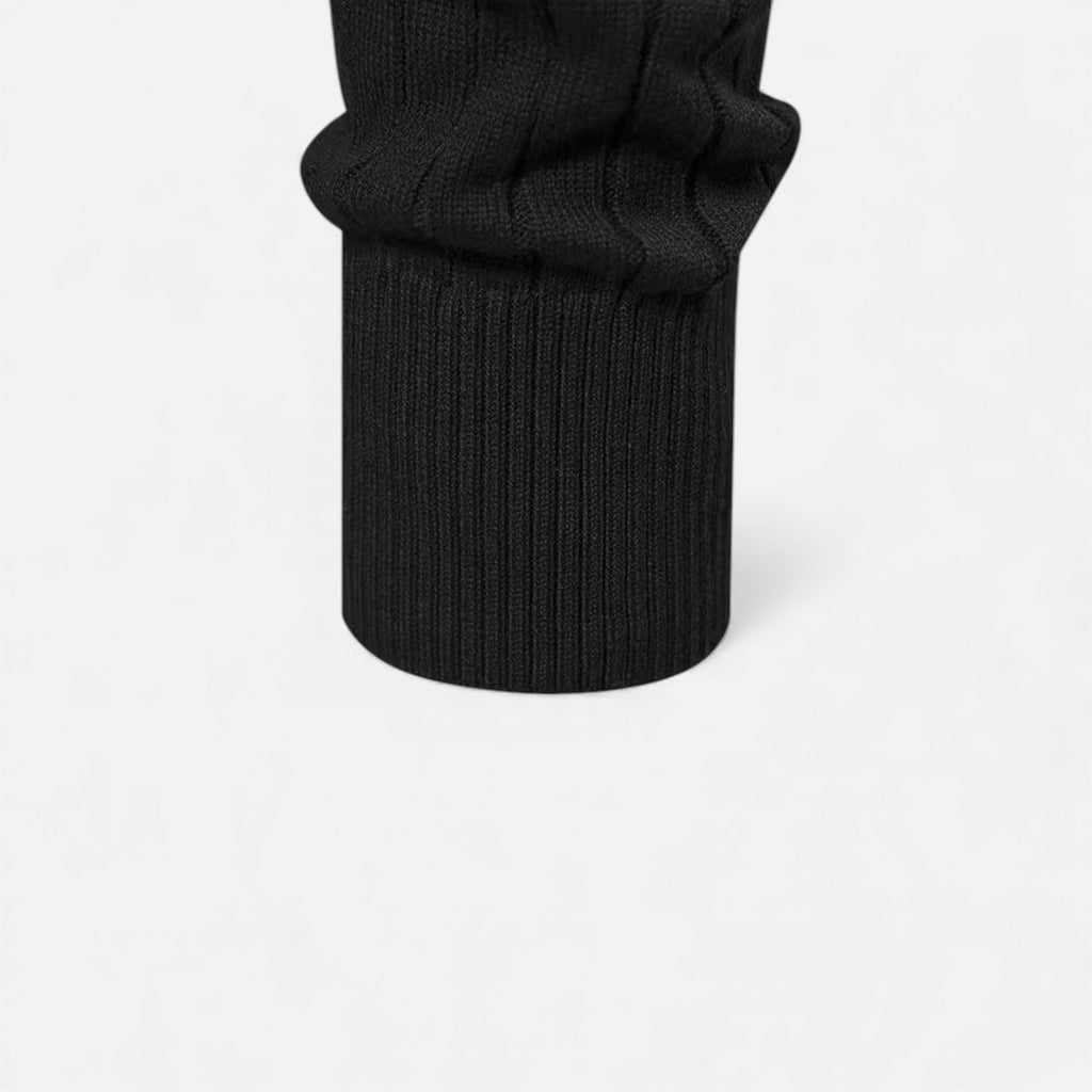 Men's Warm Knit Sweater with Zipper - Minimalist Design for Casual Wear