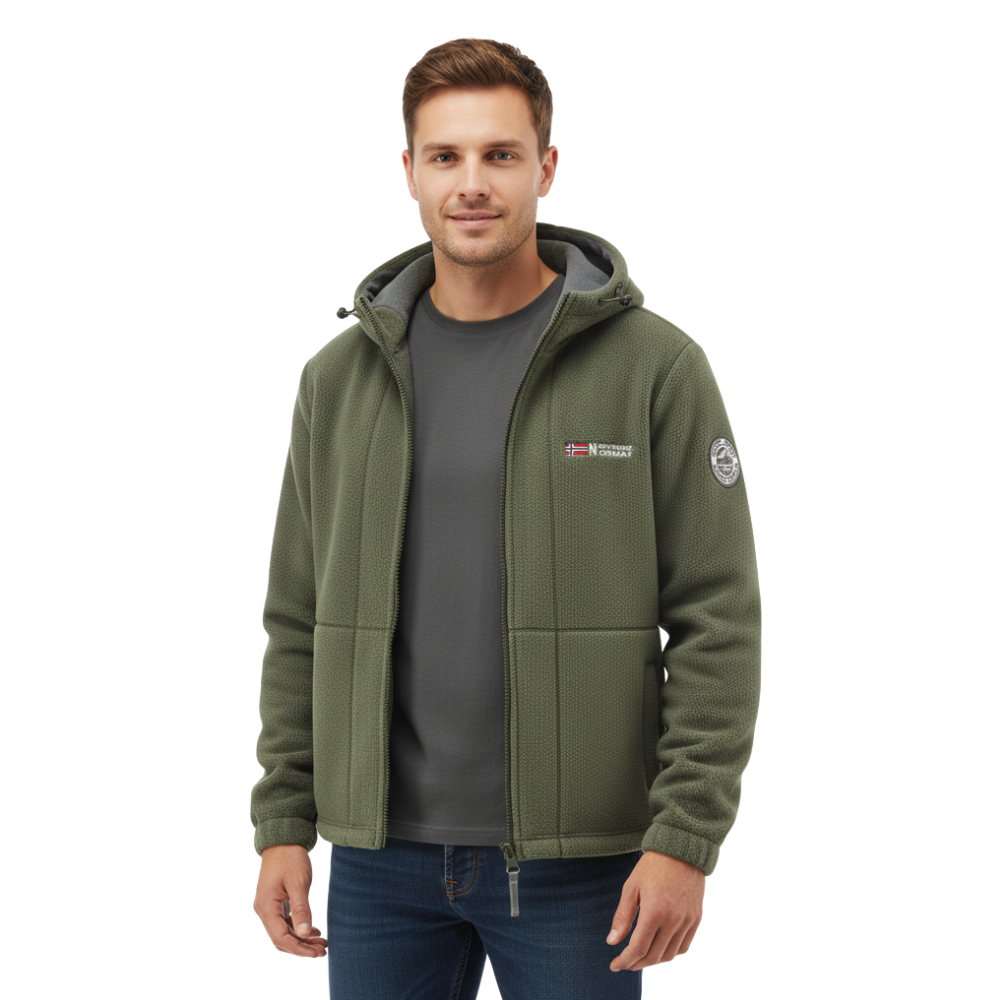 Men's Windproof Fleece Jacket | Breathable Outdoor Layer for Cold Weather | Lightweight and Comfortable