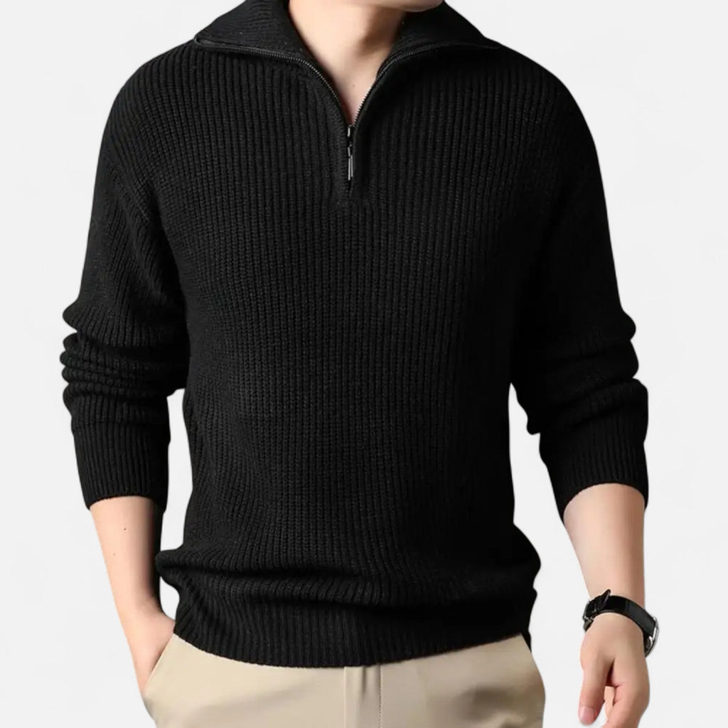 Men's Wool-Blend Half-Zip Sweater | Casual Knitwear for Everyday Wear