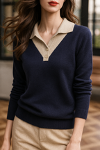 Merino Wool Sweater for Women - Lightweight Knit Pullover for Casual Wear