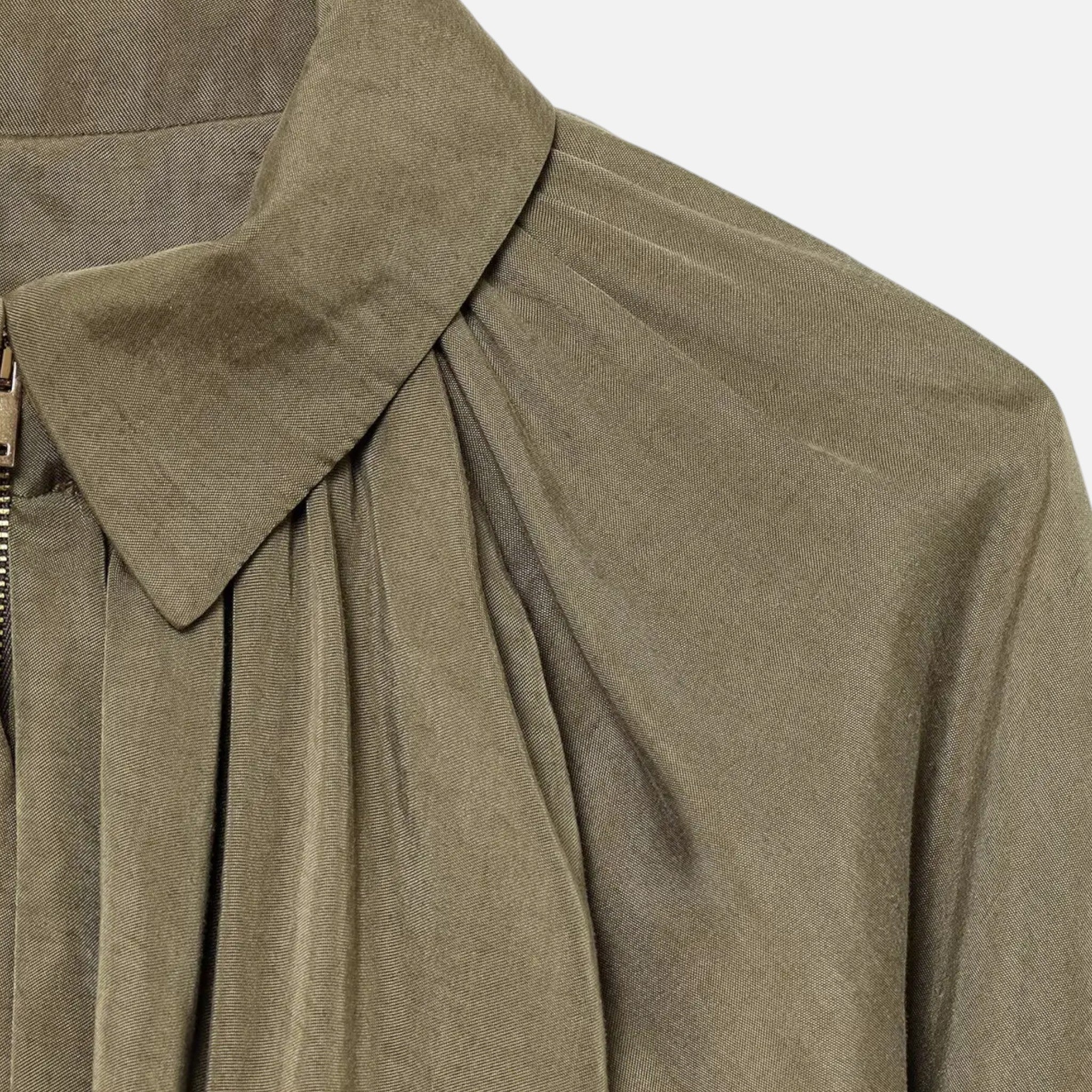 Pleated Lapel Blouse for Women | Lightweight Fabric | Elegant Office Wear or Casual Style