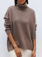 Turtleneck Sweater for Women - Soft Knit Fabric - Casual Style - Perfect for Layering in Fall and Winter